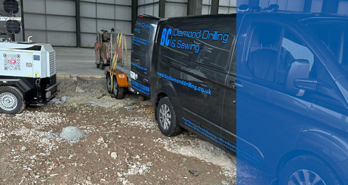 bc diamond drilling london van unloading floor saw