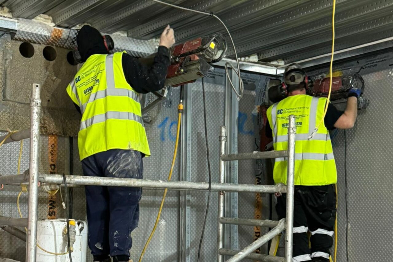 107 and 200 mm diameter core diamond drill holes richmond london