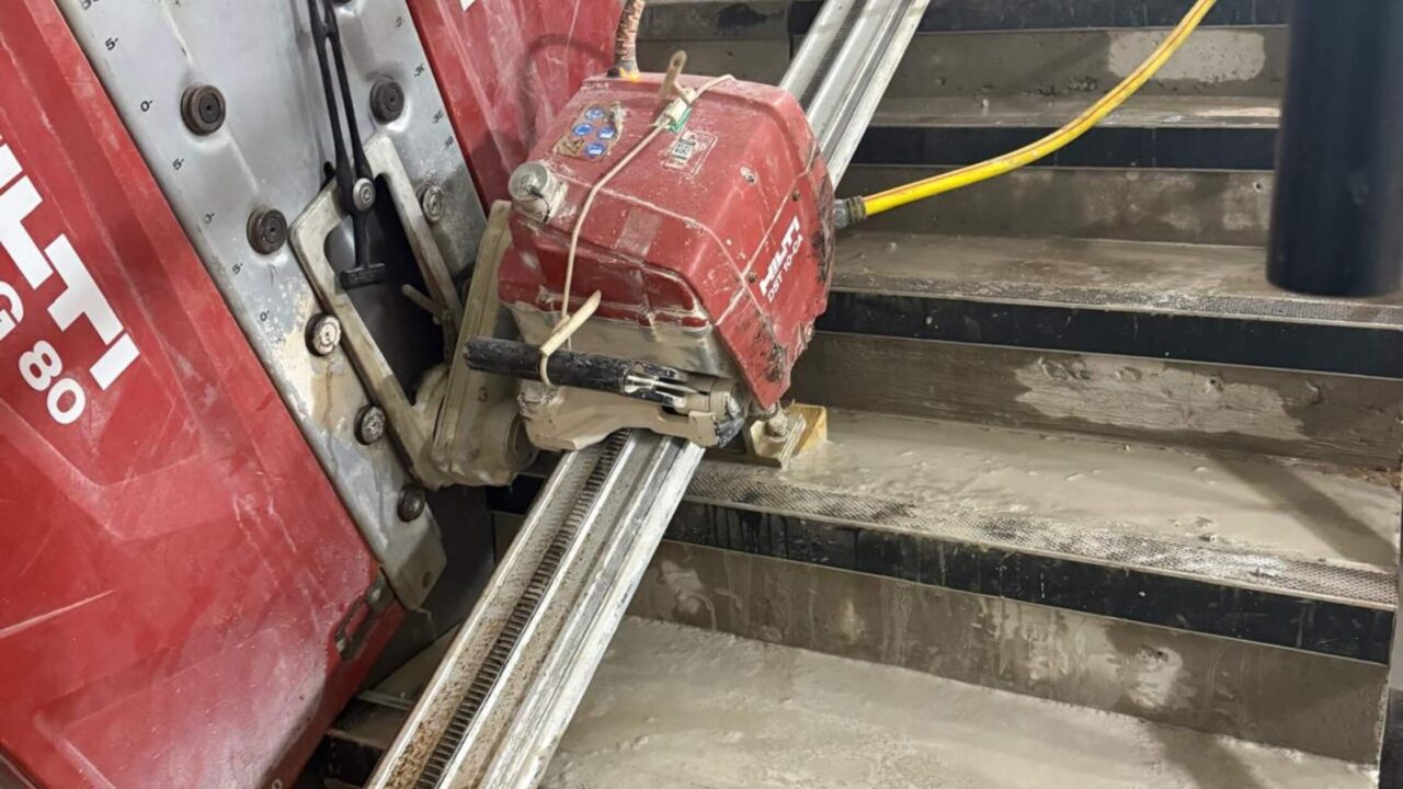 350mm Concrete Staircase at 45 Degree Angle